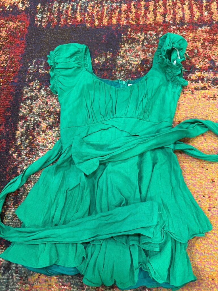 Green Ruffled Dress
