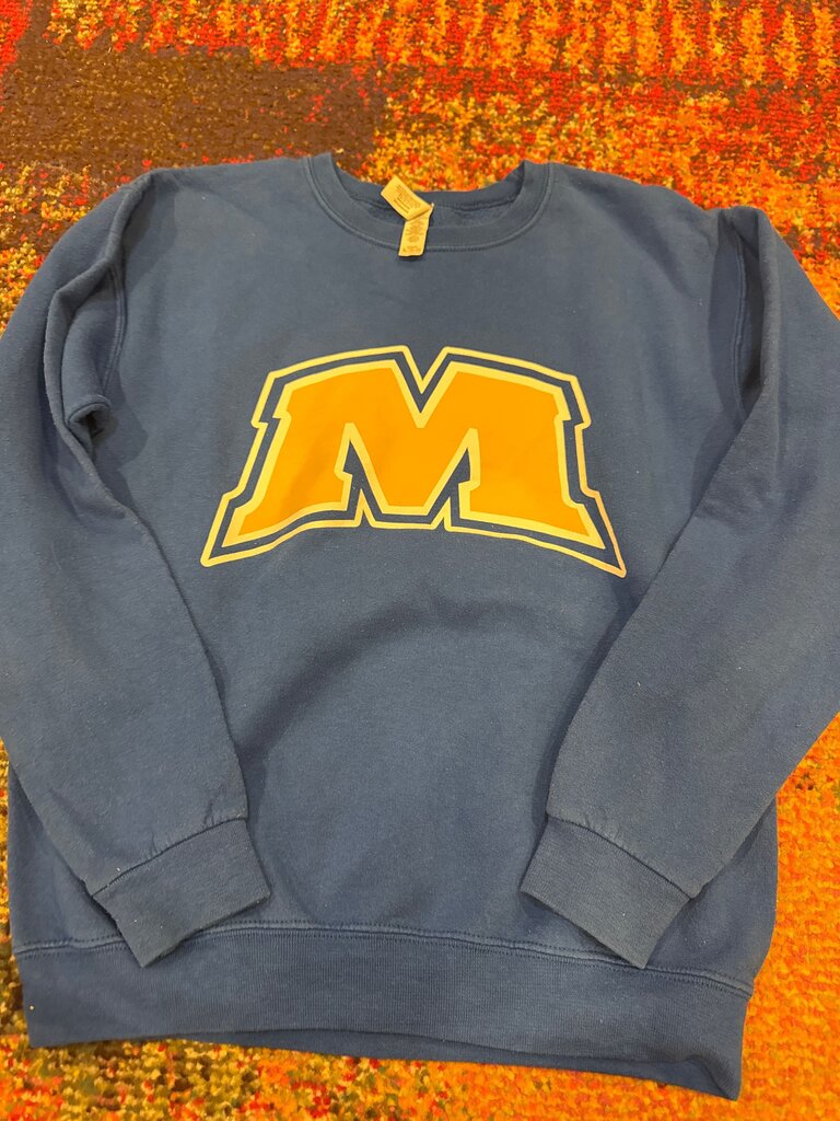 Blue Sweatshirt with M Logo