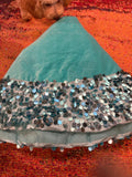 Teal Sequin Table Cover