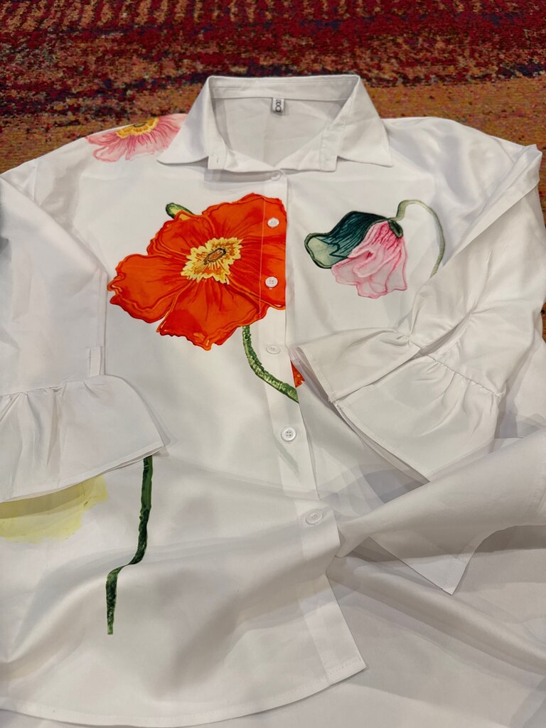 Floral Printed Button-Up Shirt