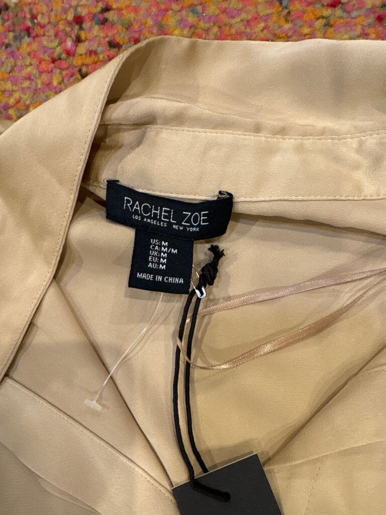 Rachel Zoe Tan Button-Up Blouse