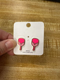 Pink Brass Earrings