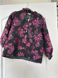Floral Print Black Jacket