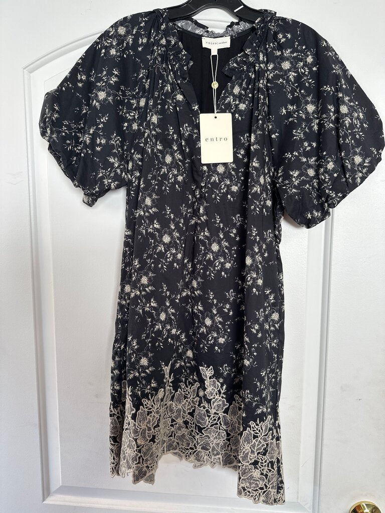 Entro Floral Puff Sleeve Dress