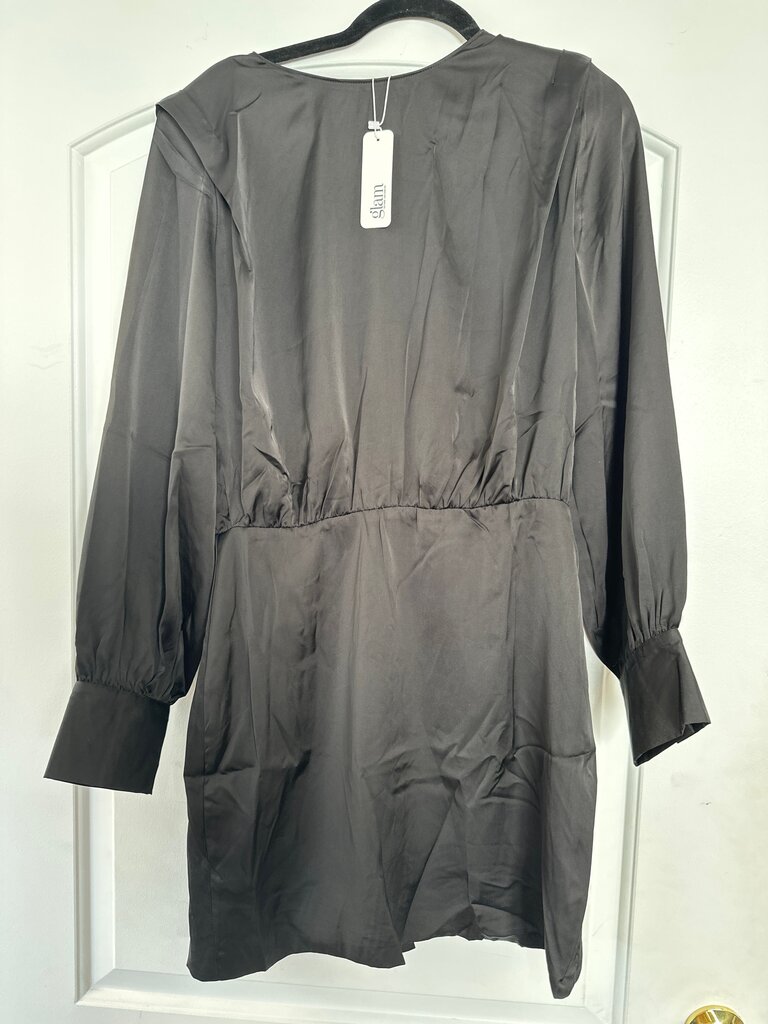 Satin Long Sleeve Dress