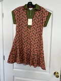 Entro Printed Dress with Green Accents