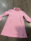 Pink Striped Turtleneck Dress