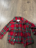 Crown & Ivy Red Plaid Flannel Shirt