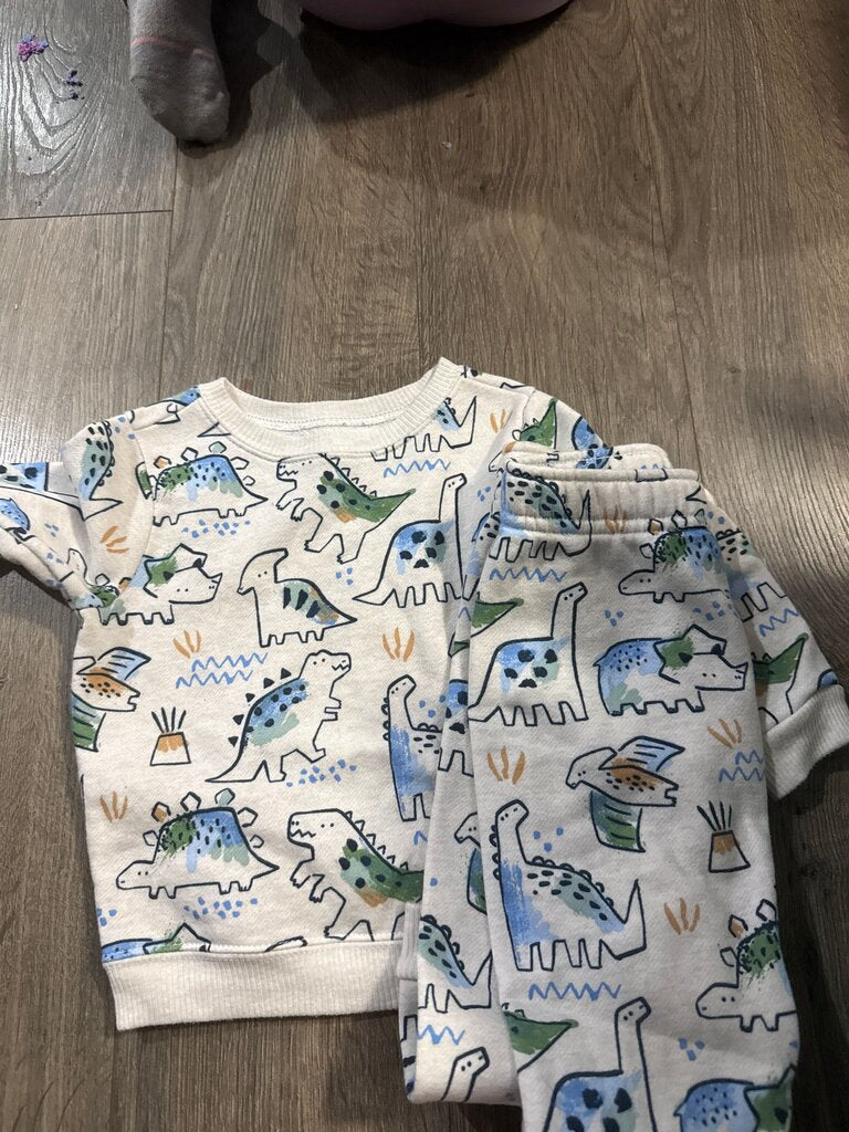 Dinosaur Print Toddler Pajama Set
