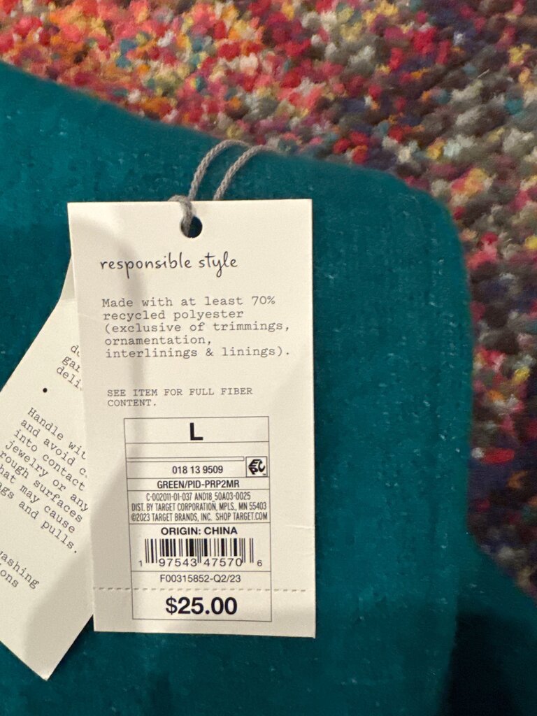 Teal Ciao Graphic Sweater