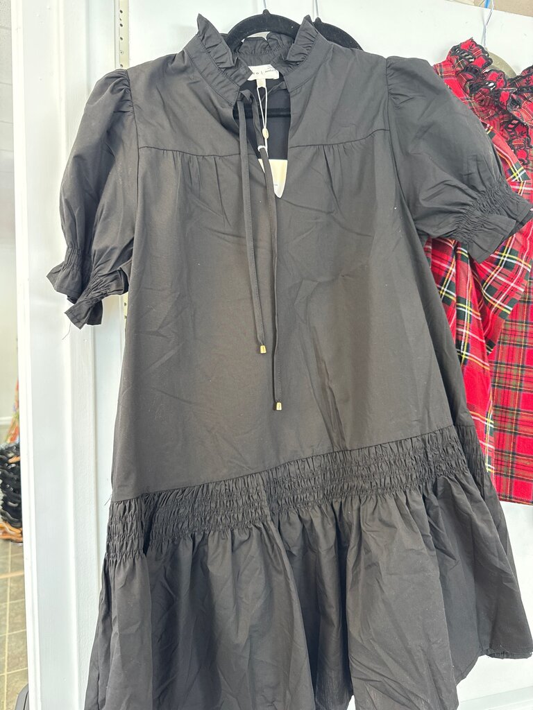 Black Puff Sleeve Dress