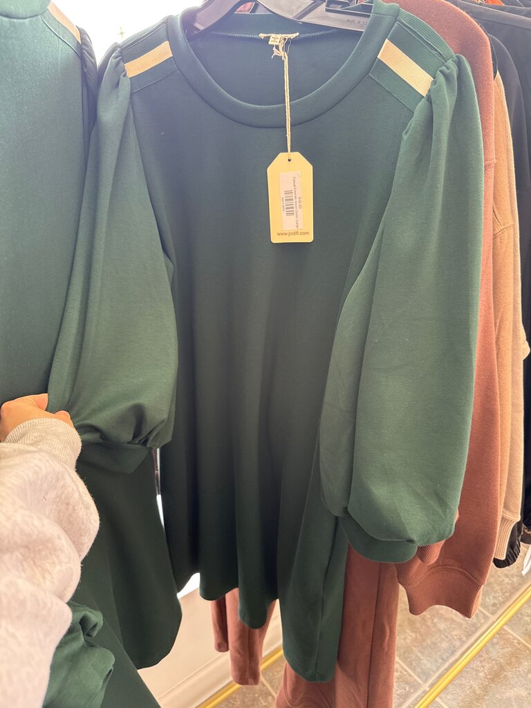 Green Puff Sleeve Top