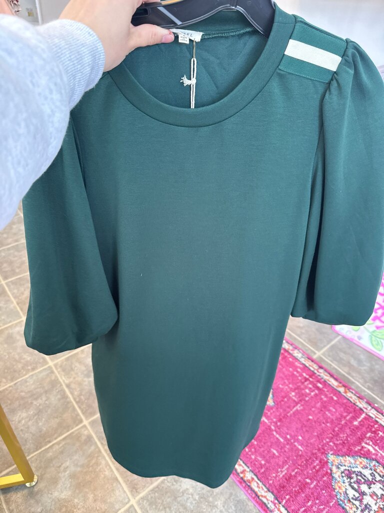 Green Puff Sleeve Dress