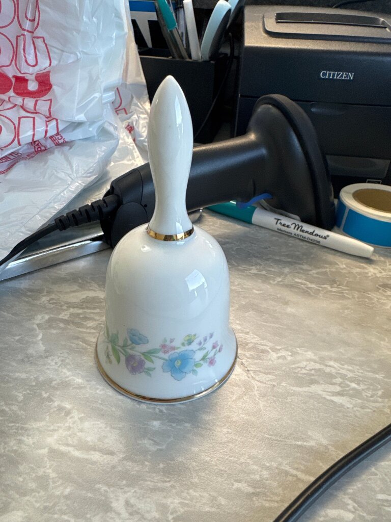 Floral Porcelain Bell