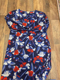 Navy Floral Print Dress