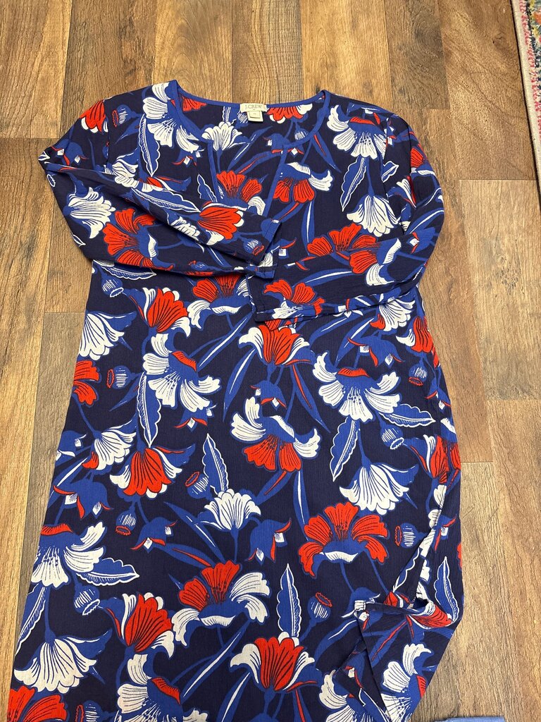 Navy Floral Print Dress