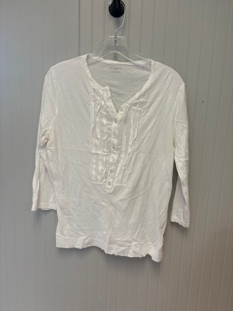 Long Sleeve White Button-Up Shirt