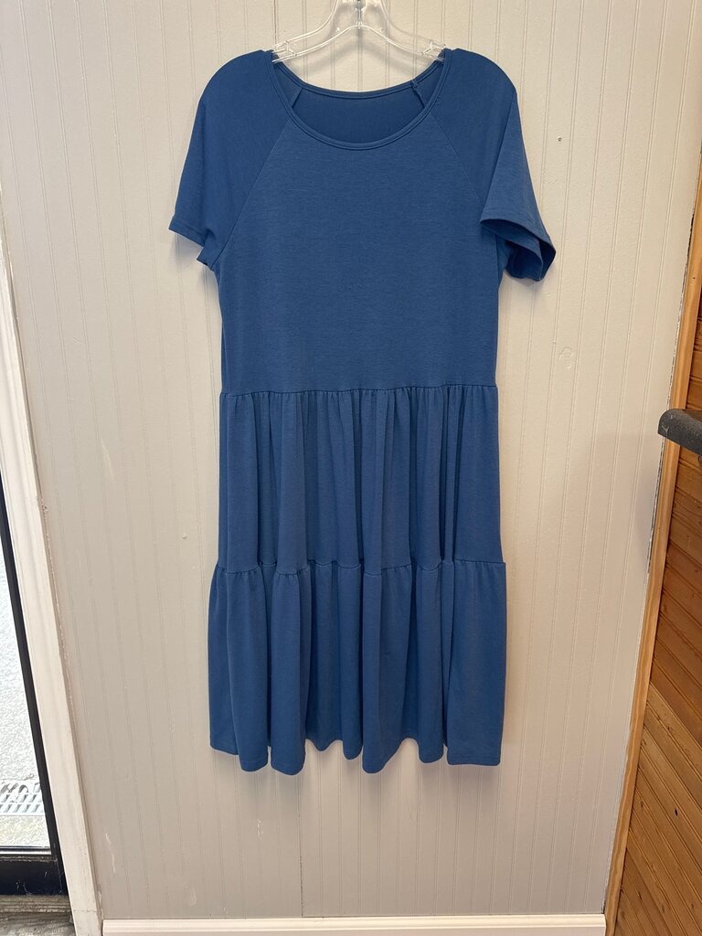 Shein Blue Tiered Dress