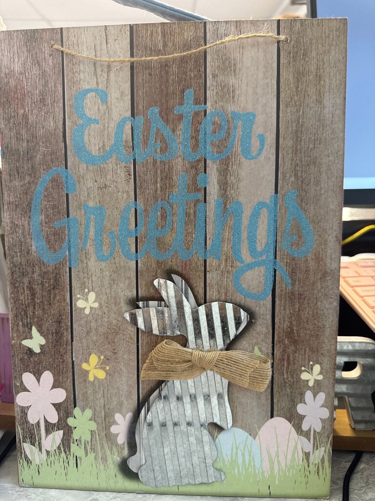 Easter Greetings Decorative Wall Sign