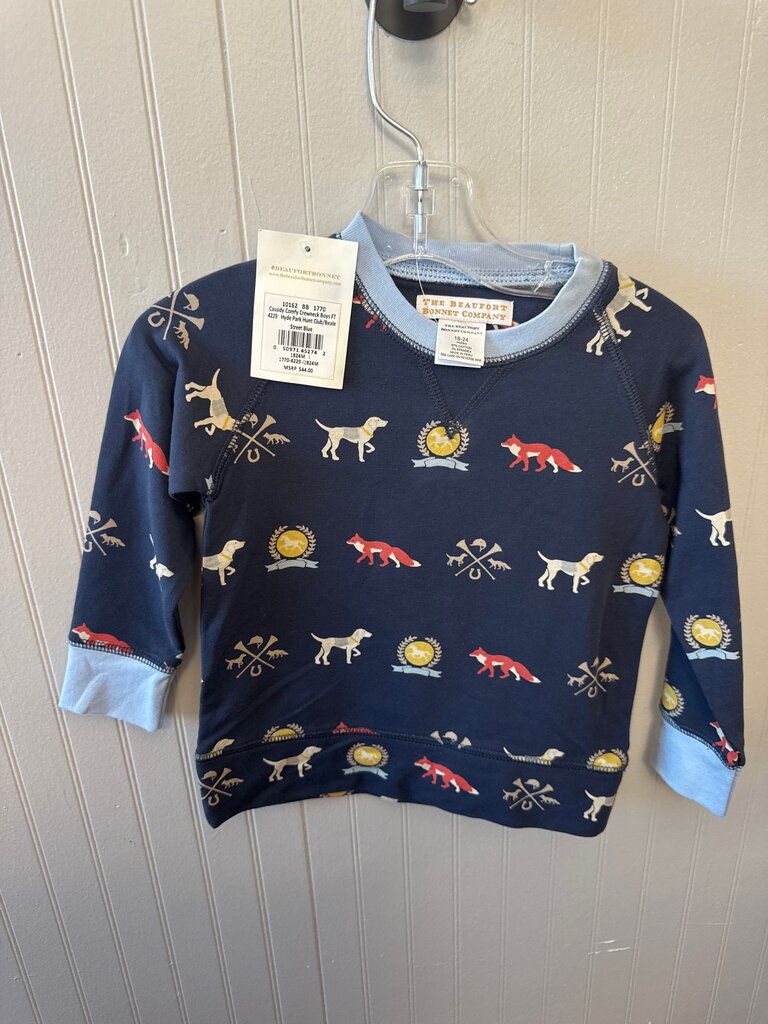 The Beaufort Bonnet Company Boys' Long Sleeve Top with Animal Print