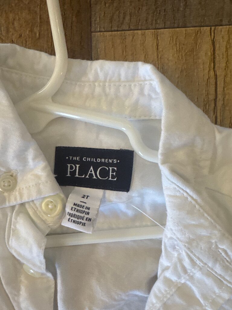The Children's Place White Button-Up Shirt
