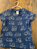 Blue Tractor Print T-Shirt