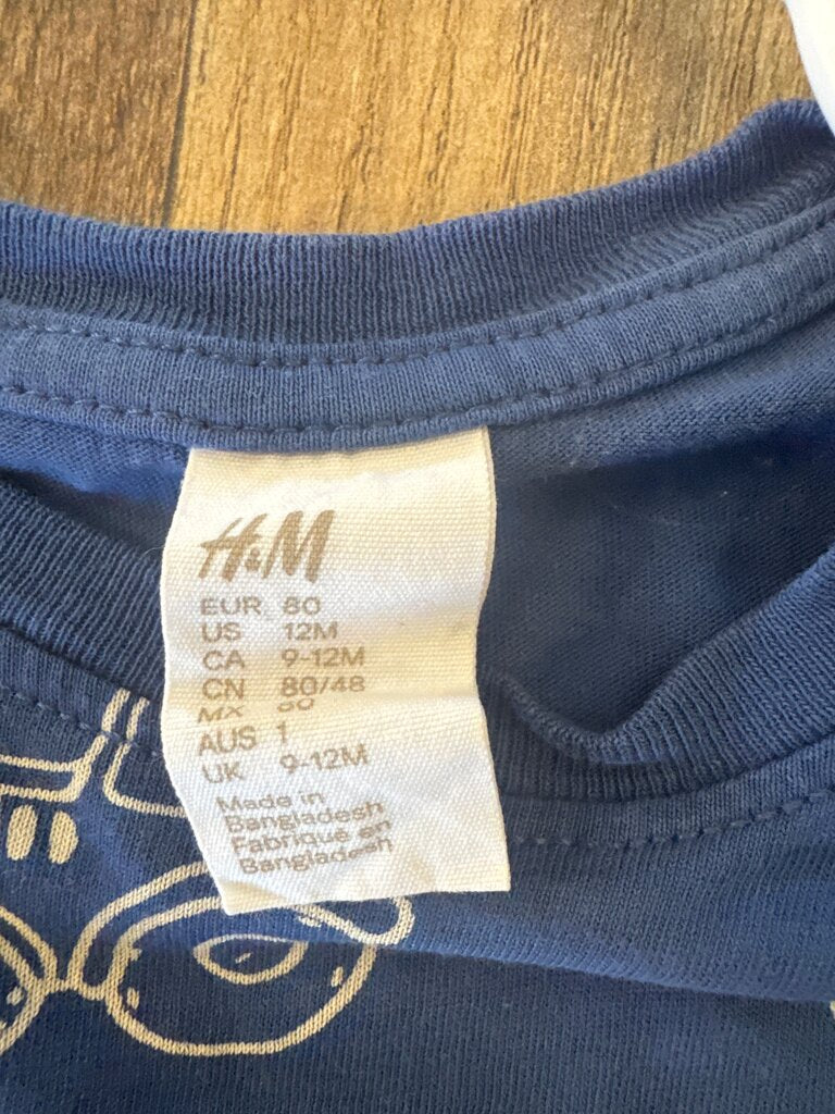 Blue Tractor Print T-Shirt