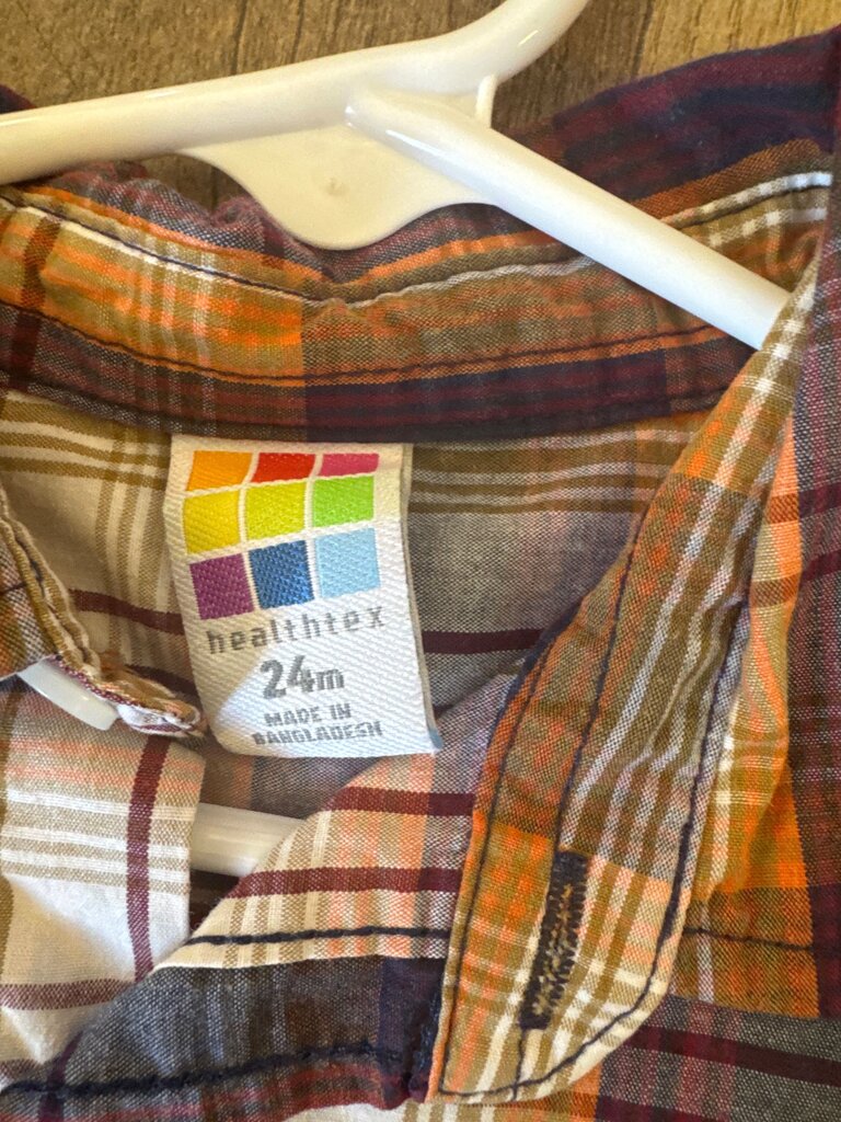 Healthtex Plaid Long Sleeve Shirt