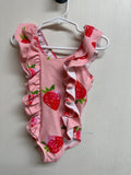 Girls' Strawberry Print Swimsuit