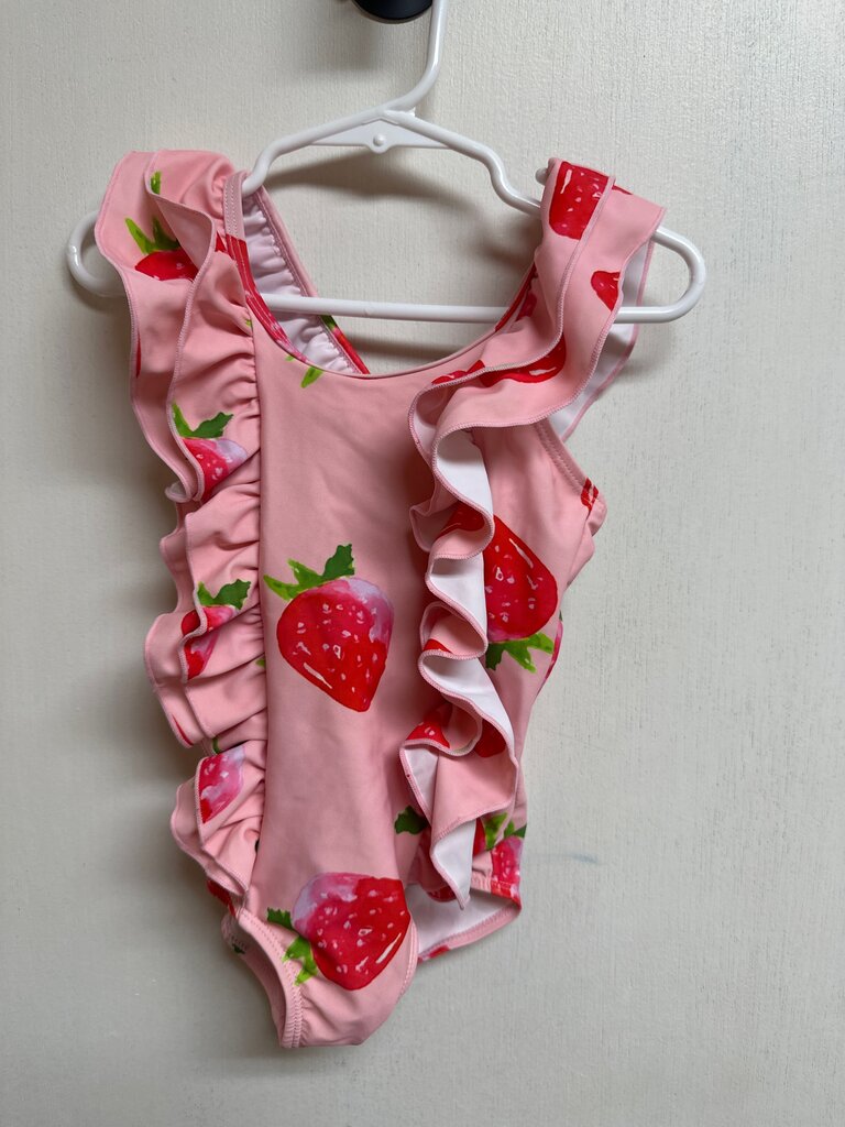 Girls' Strawberry Print Swimsuit
