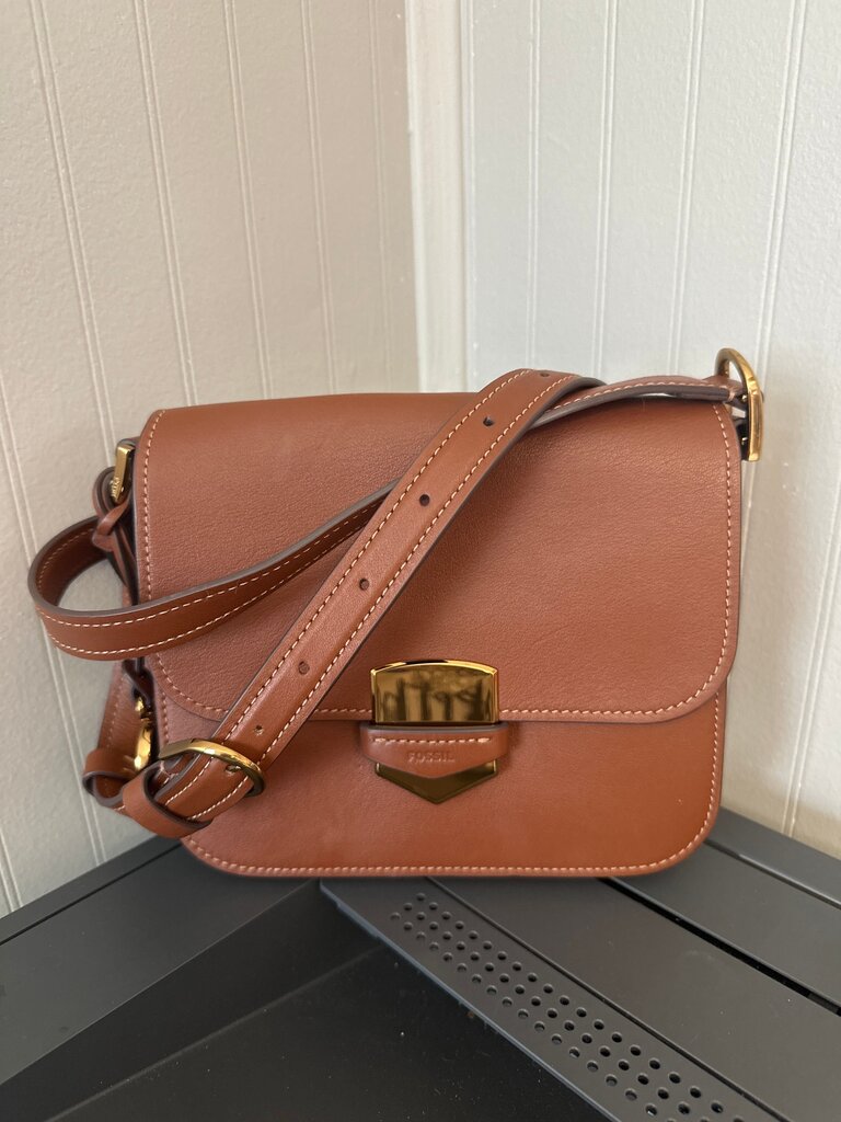 Fossil Women's Brown Leather Crossbody Bag