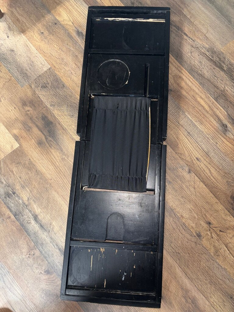 Vintage Black Wooden Folding Table