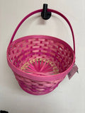 Pink Woven Storage Basket