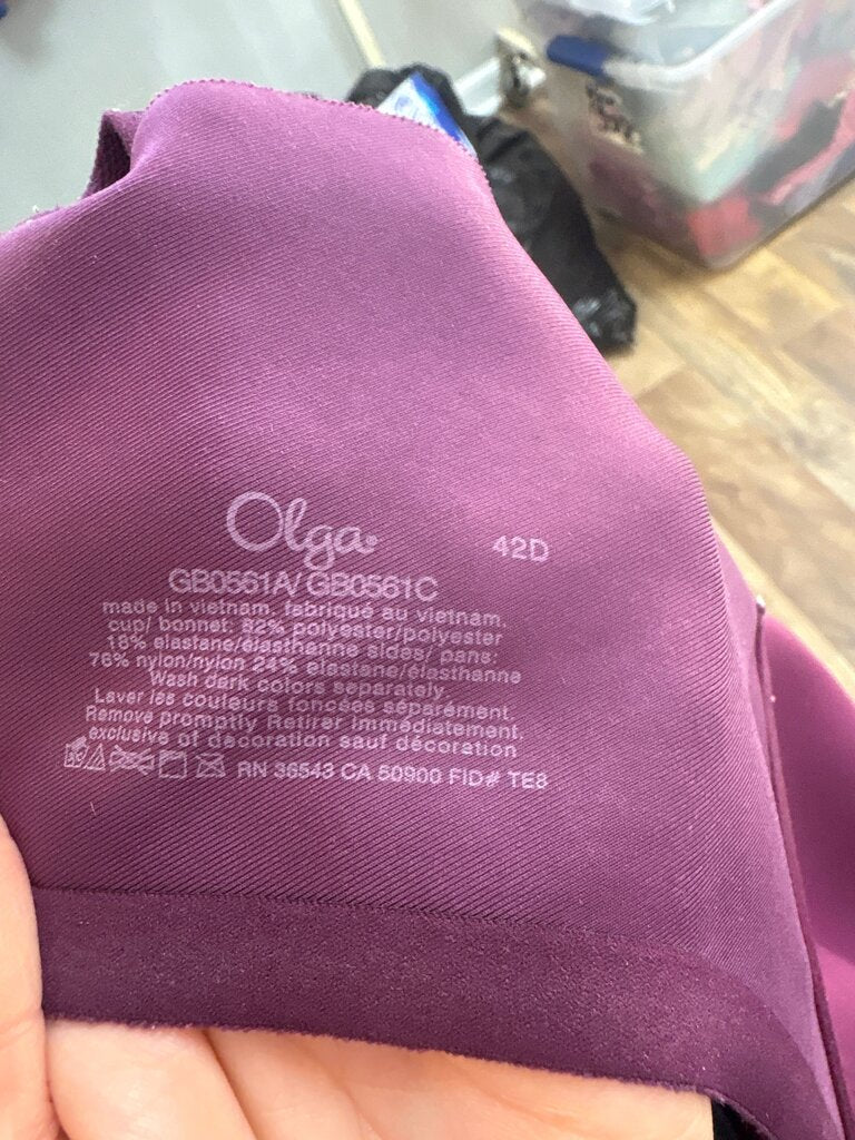 Olga 42D Purple Bra
