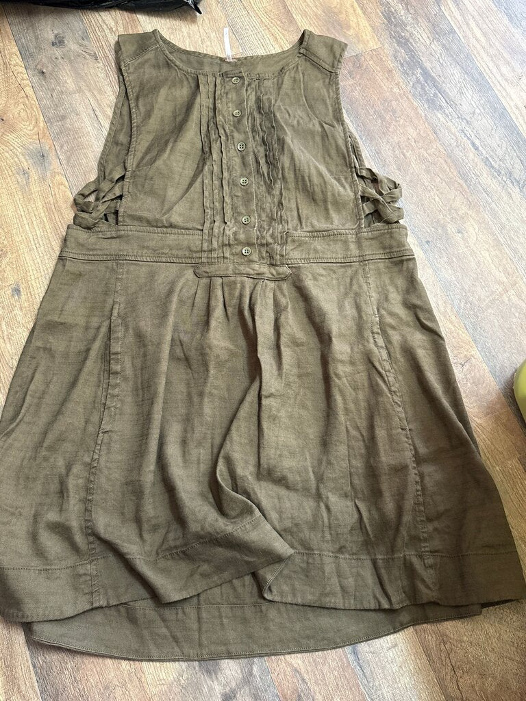 Women’s Casual Brown Button-Up Dress