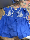 H&M Blue Embroidered Tunic Top