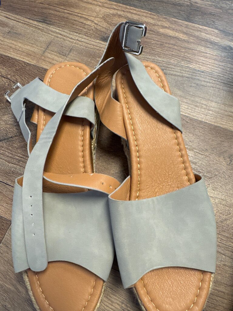 Gray Strappy Sandals