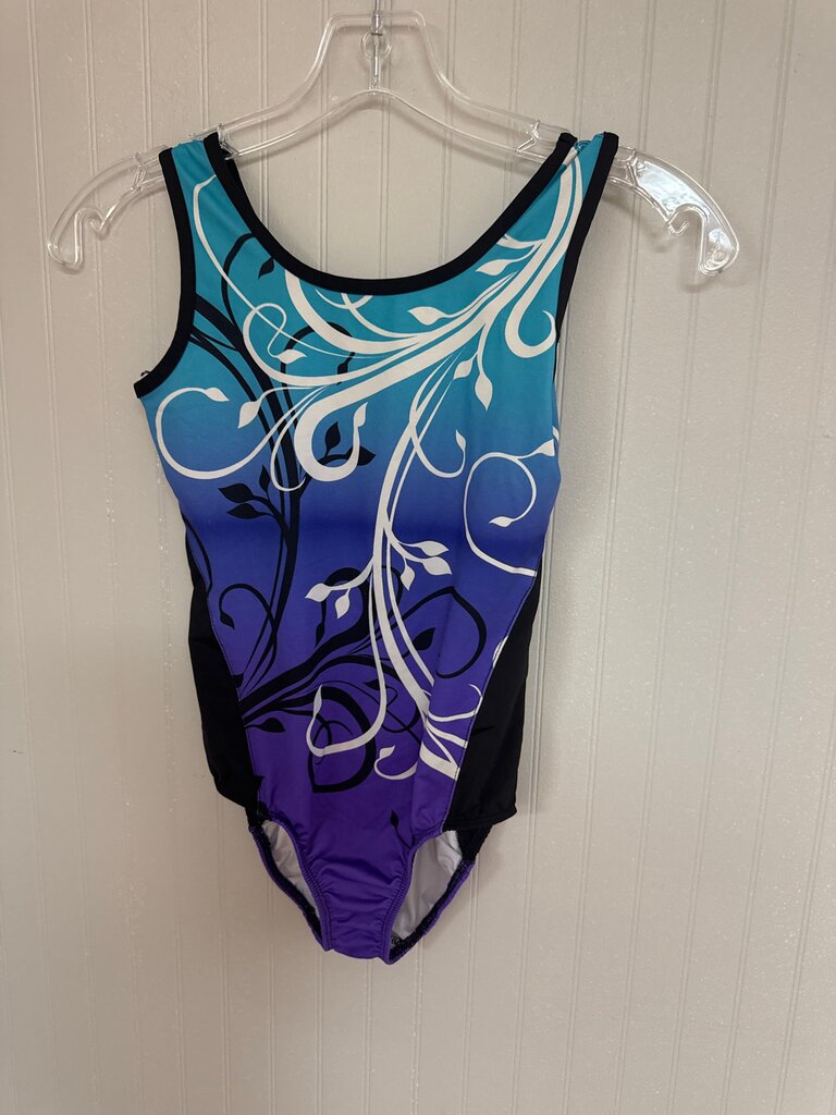 Danskin Now Girls' Swimsuit - Blue and Purple Floral
