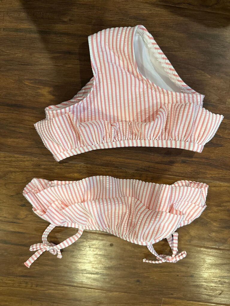 Girls' Striped Swim Top and Bottom