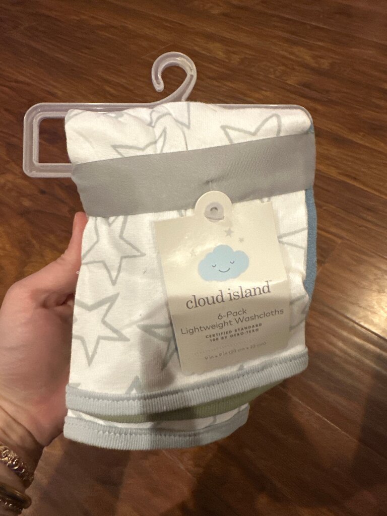 Cloud Island 6-Pack Lightweight Washcloths