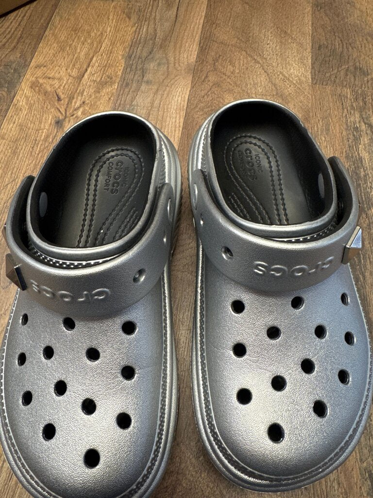 Gray Crocs Classic Clogs