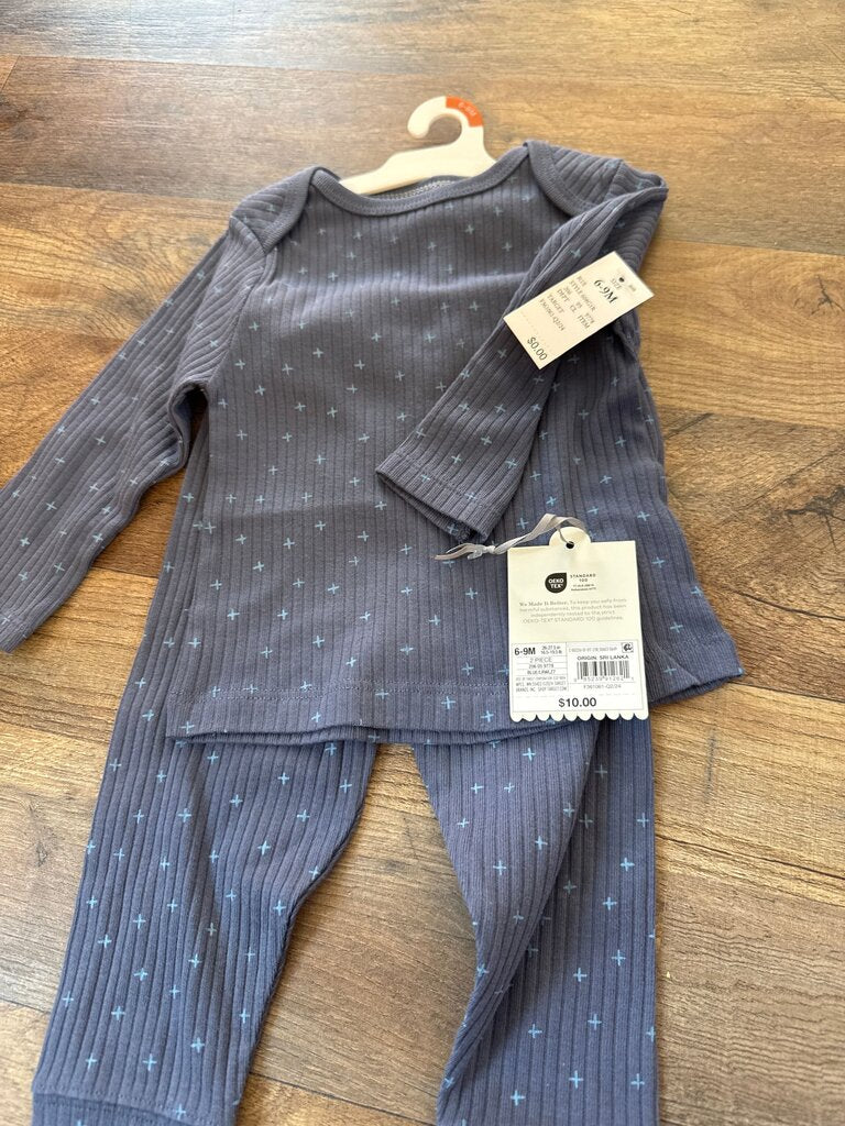 Blue and Mint Star Pattern Baby Set