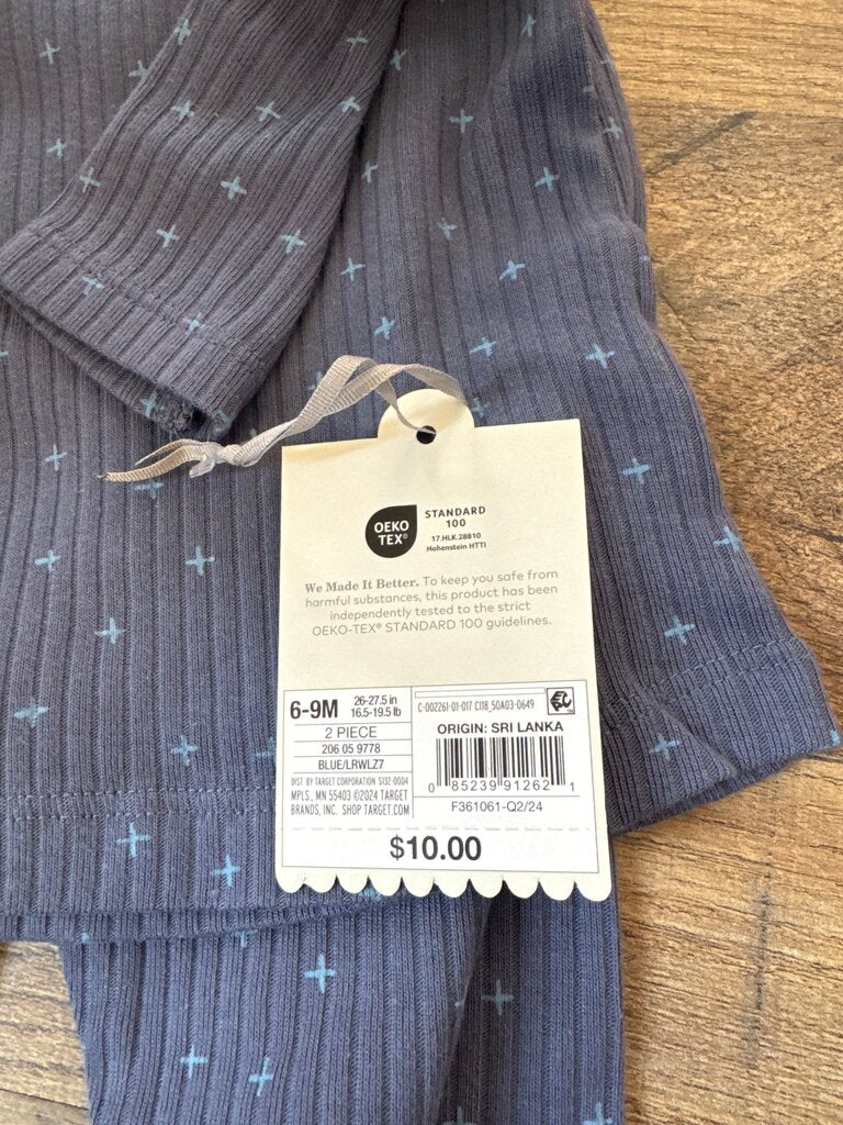 Blue and Mint Star Pattern Baby Set