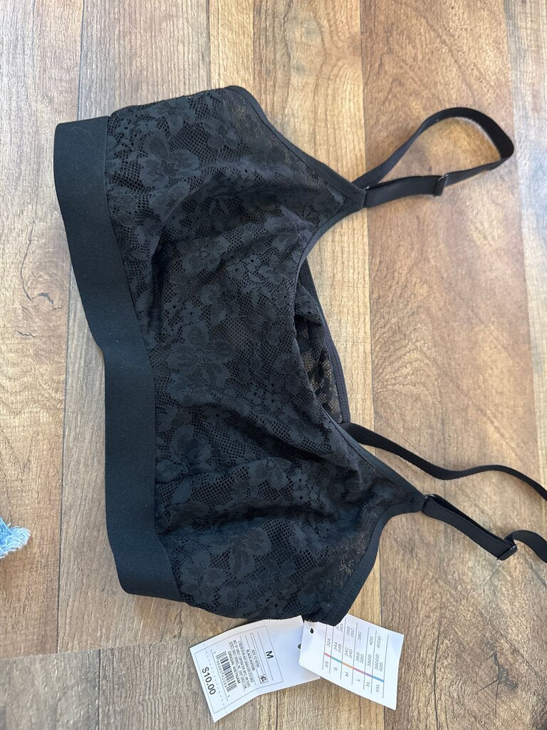 Black Lace Sports Bra