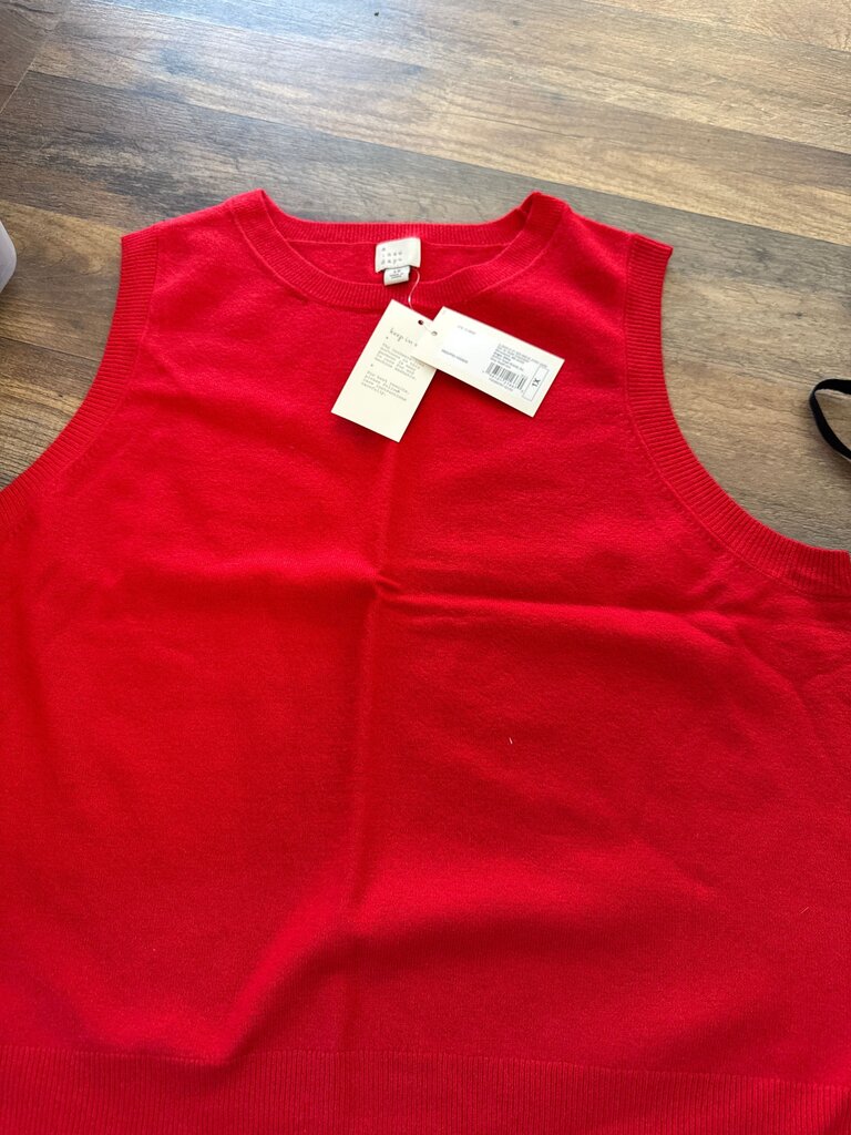 A New Day Women's Red Sleeveless Sweater