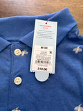 Boys' Short Sleeve Polo Shirt with Butterfly Print