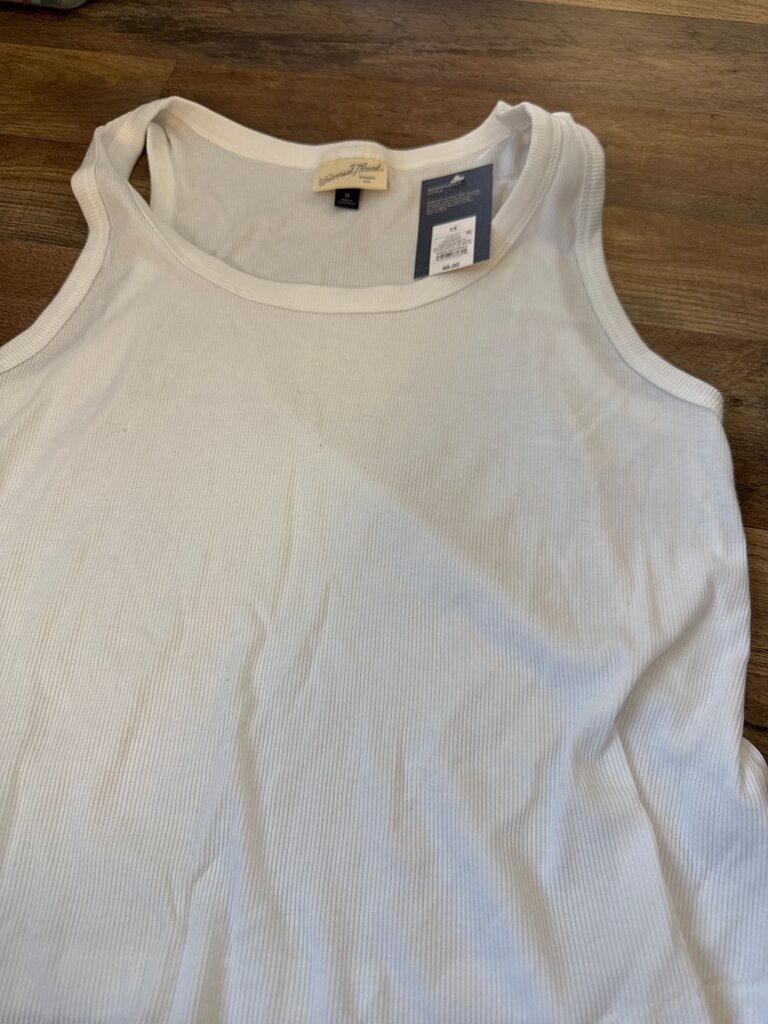 Universal Thread Women's White Ribbed Tank Top